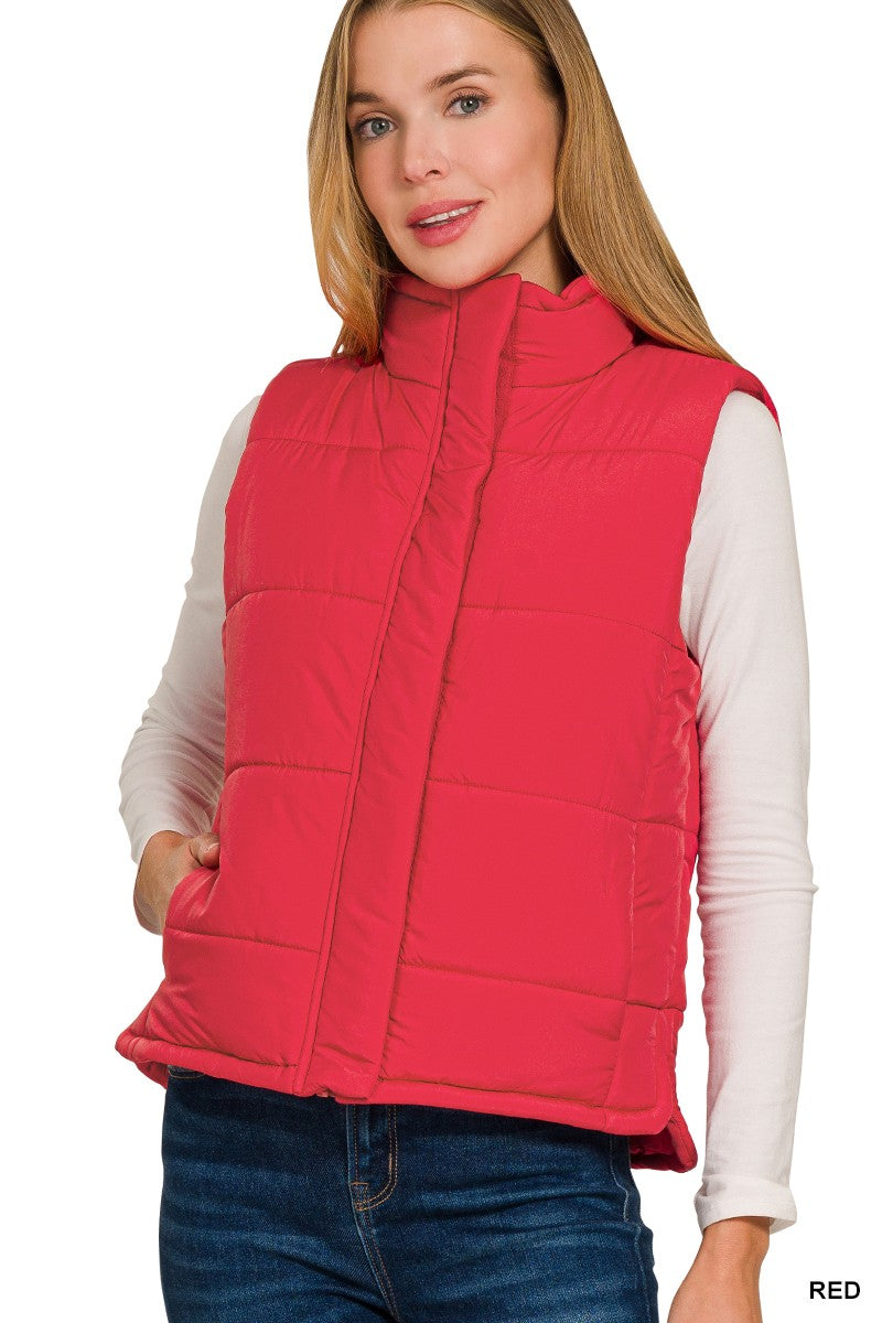 Quilted Vest - Red