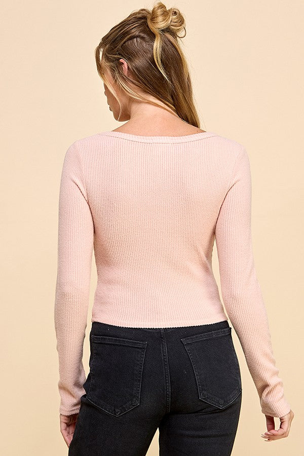 Bow Long Sleeve - Rose