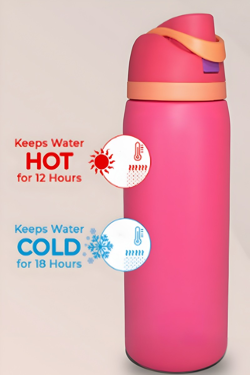 32oz Snap Lid Tumbler - Hot Pink