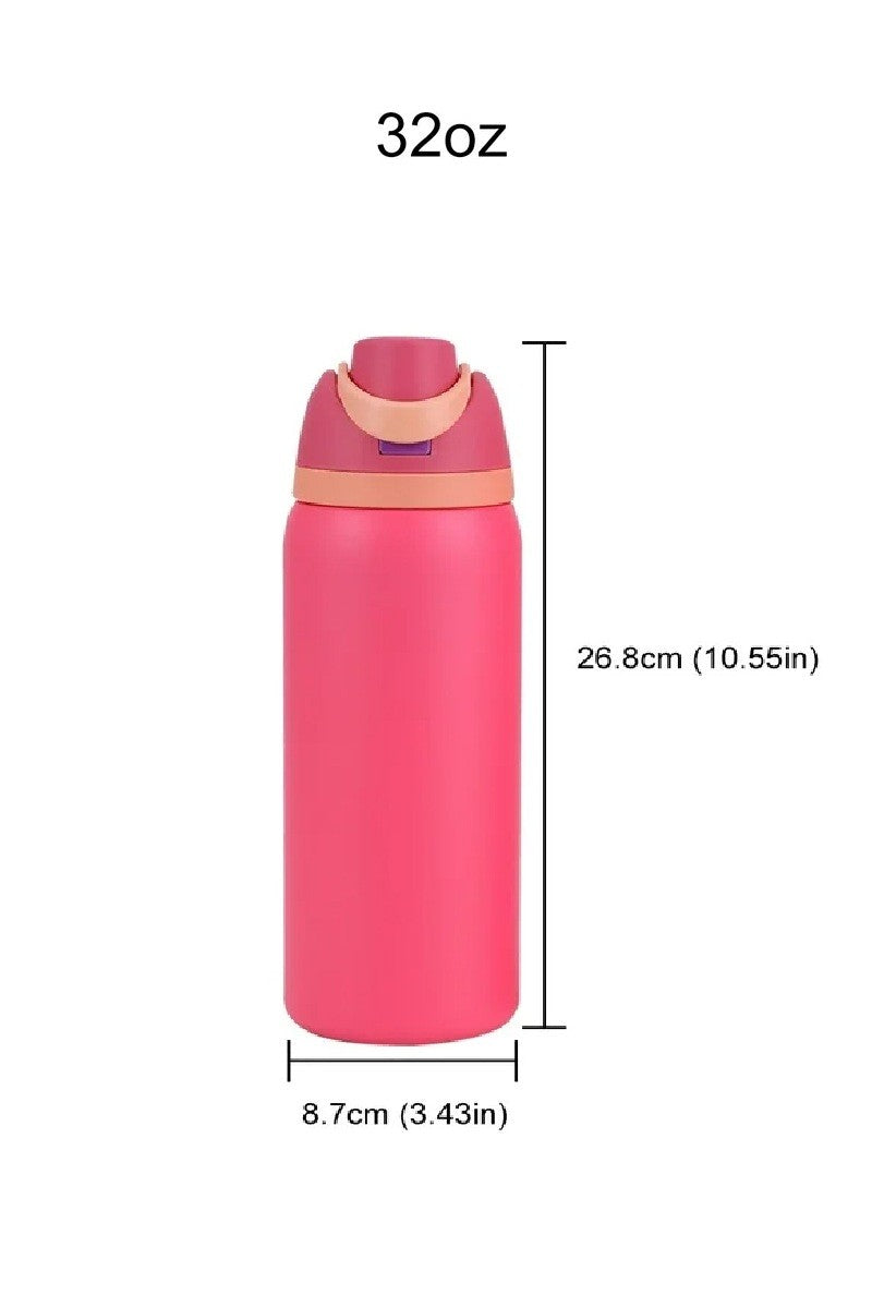 32oz Snap Lid Tumbler - Hot Pink