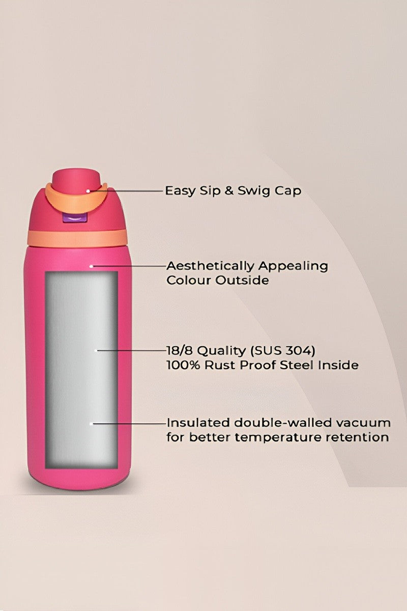 32oz Snap Lid Tumbler - Hot Pink