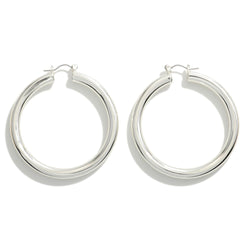 Chunky Hoops - Silver