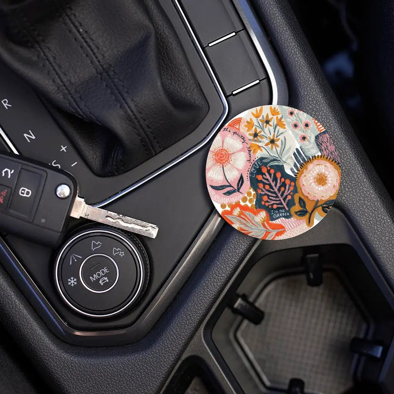 Car Coaster - Abstract Floral
