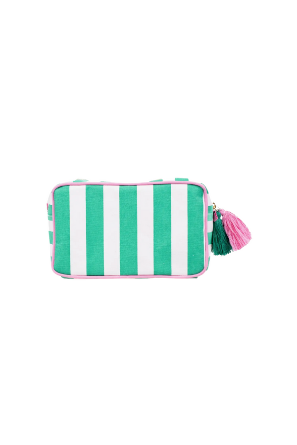 Cosmetic Bag - White/Capri