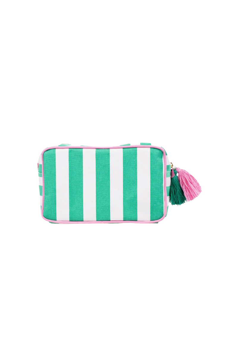 Cosmetic Bag - White/Capri