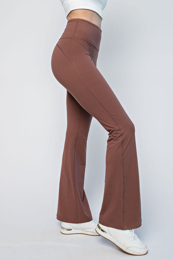 'Cool With It' Flared Yoga Pants - Smoky Topaz