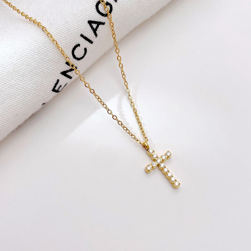 Tarnish Free Cross Necklace - Gold
