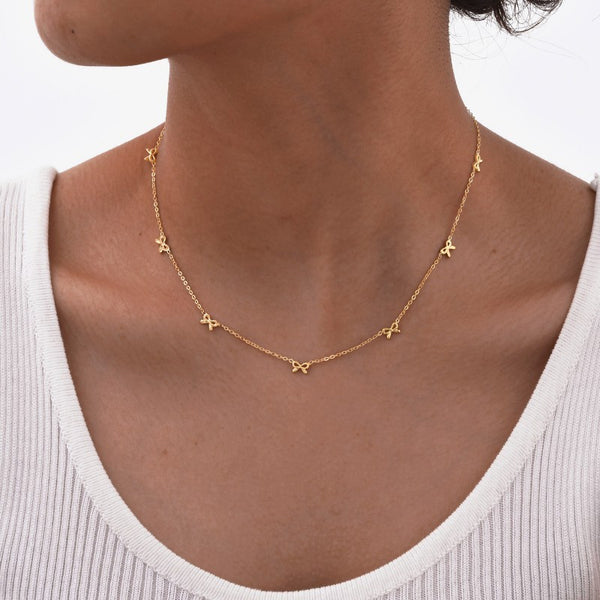 Tarnish Free Bow Necklace