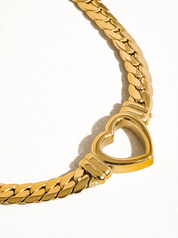 Tessa Heart Snake Chain Bracelet