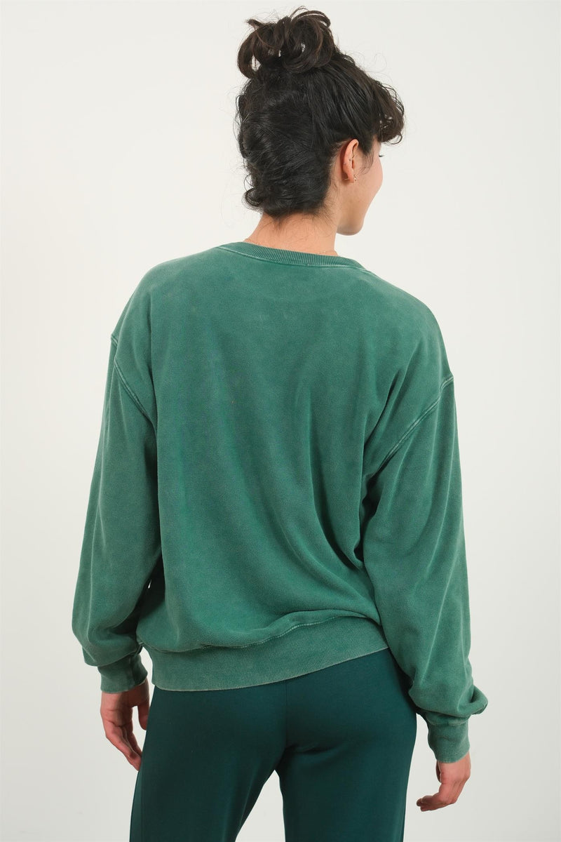 'Easy Days' Sweatshirt - Dark Green