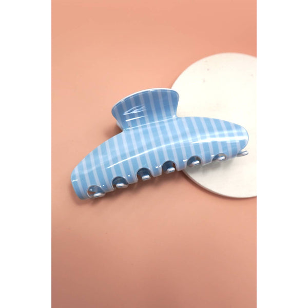 Jumbo Claw Clip - Blue Striped