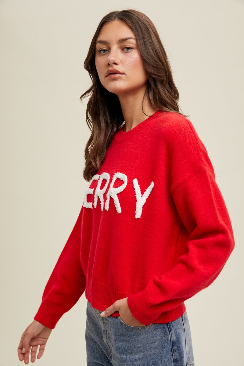 'Merry' Patch Sweater