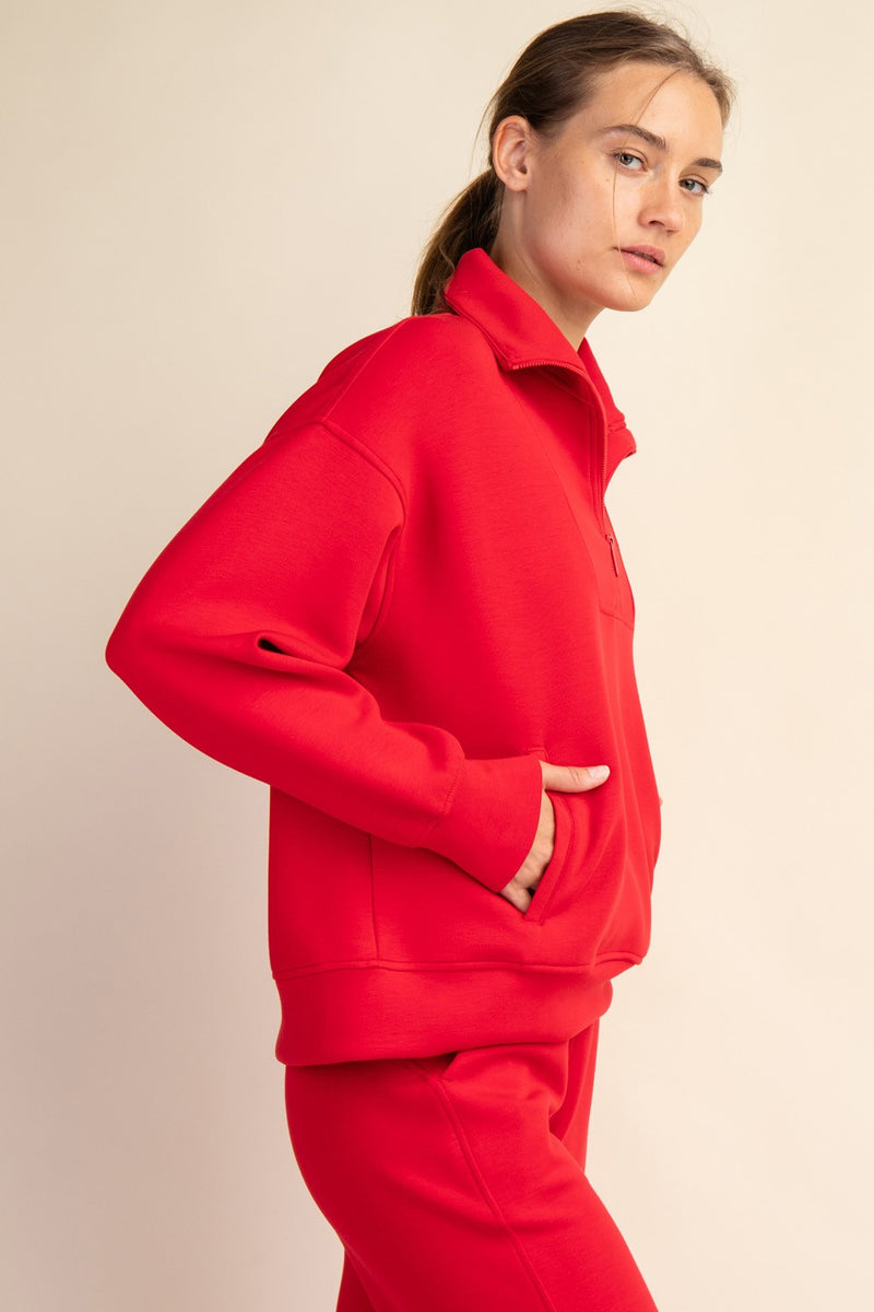 'Cloud Nine' Pullover - Red