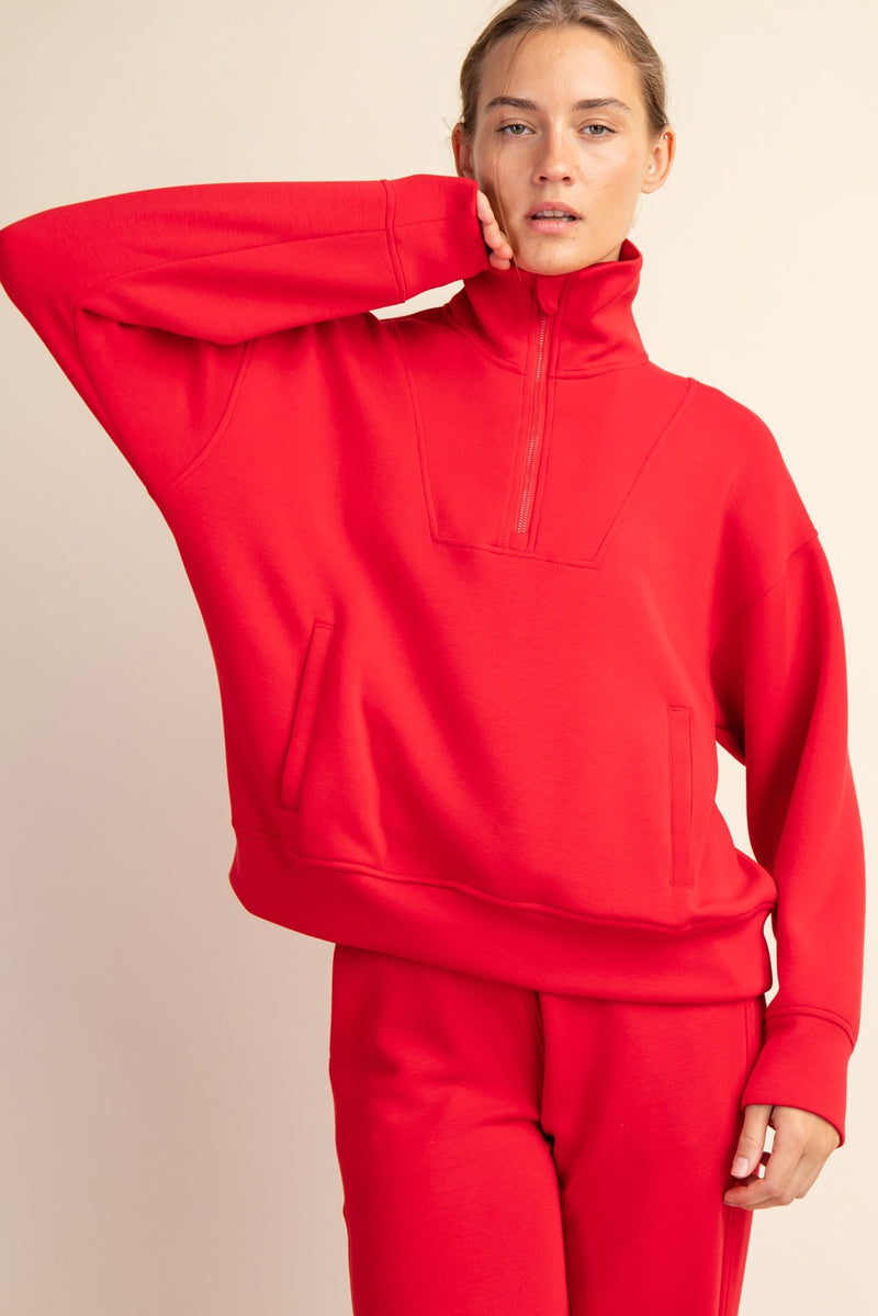 'Cloud Nine' Pullover - Red