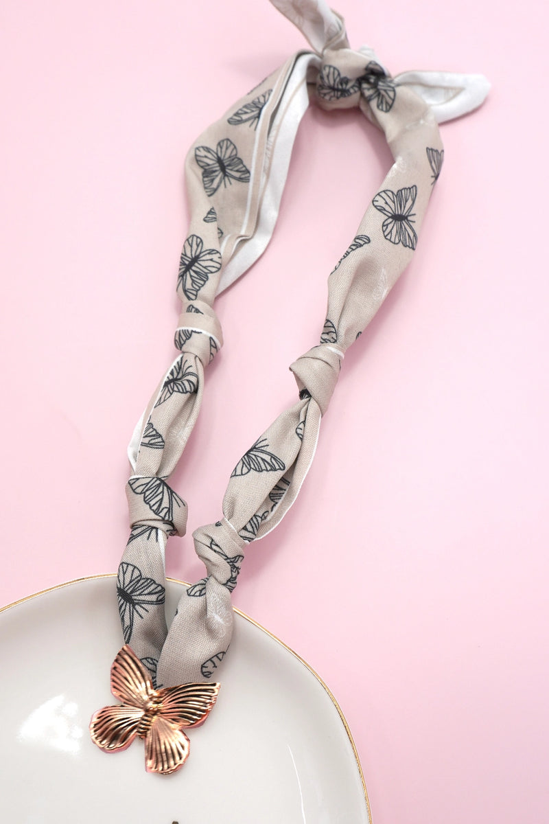 Scarf Charm Necklace - Butterfly