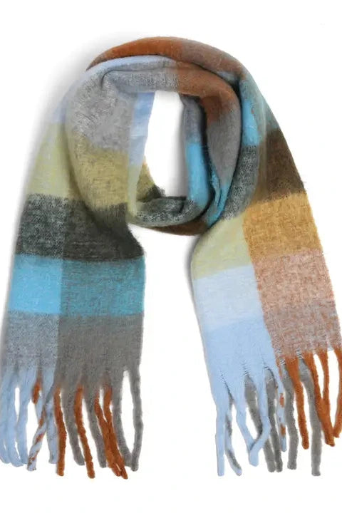 Plaid Scarf - Greens