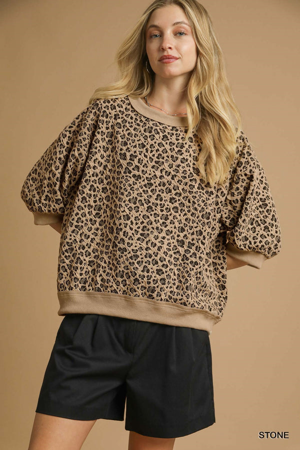 'Living in Leopard' Top