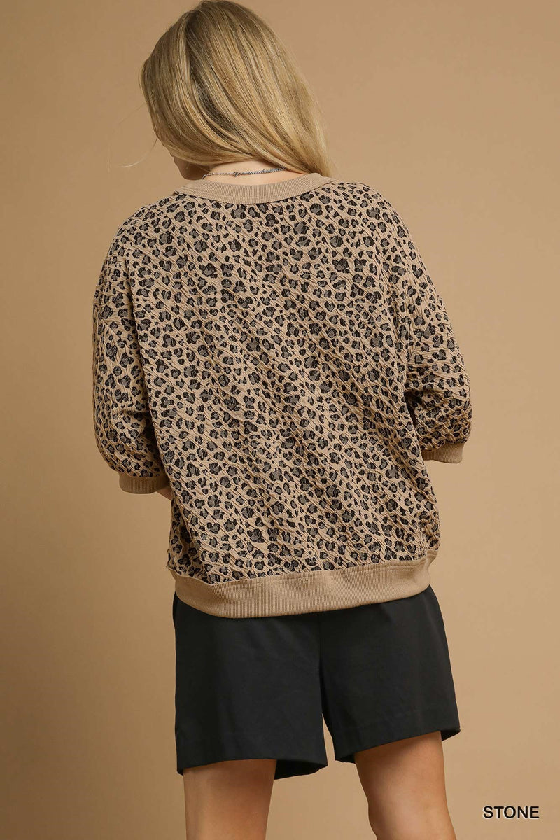 'Living in Leopard' Top