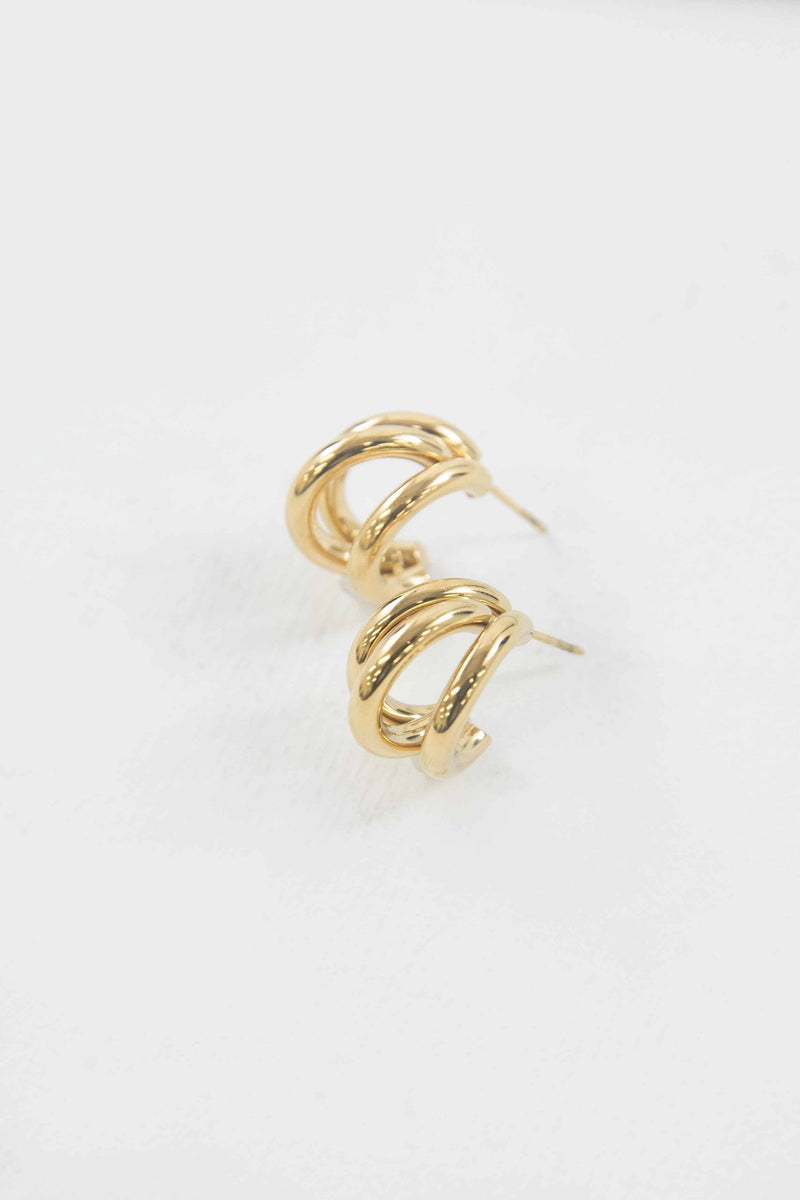 Basic Three's Huggie Hoop Earrings