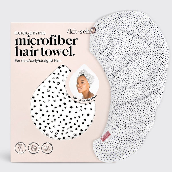 Kitsch Quick Dry Hair Towel - Micro Dot