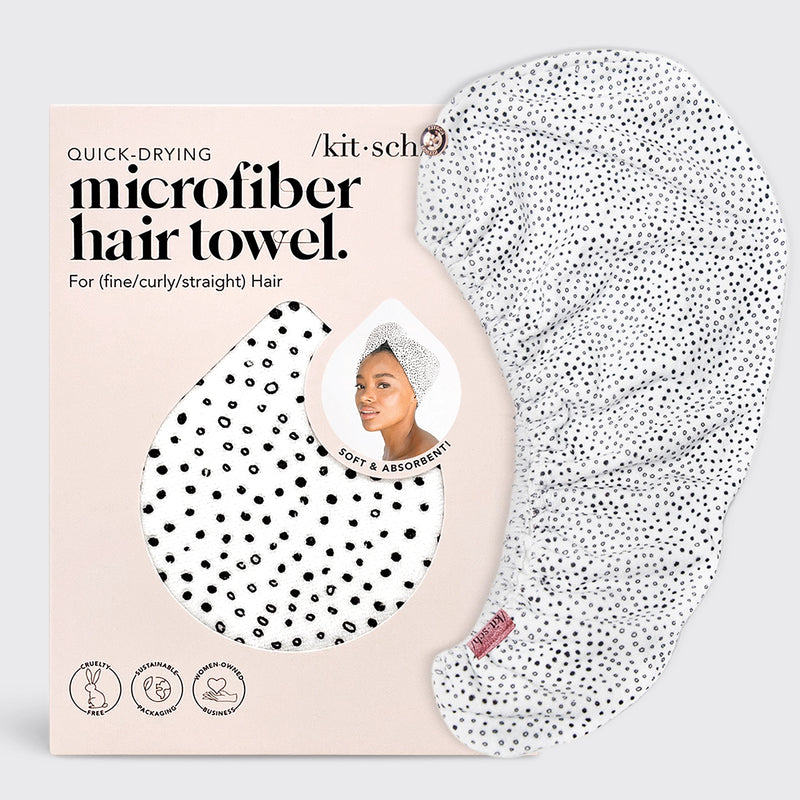 Kitsch Quick Dry Hair Towel - Micro Dot