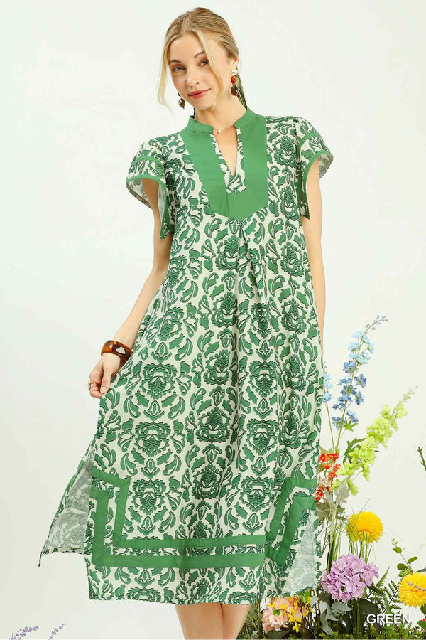 two tone midi dress Abstract Print – Back Alley Boutique Cocktail Parties Ruffled Flowy Victorian Colonial Size:One Size Fits UK 8 to 20 Wedding Dress Rentals