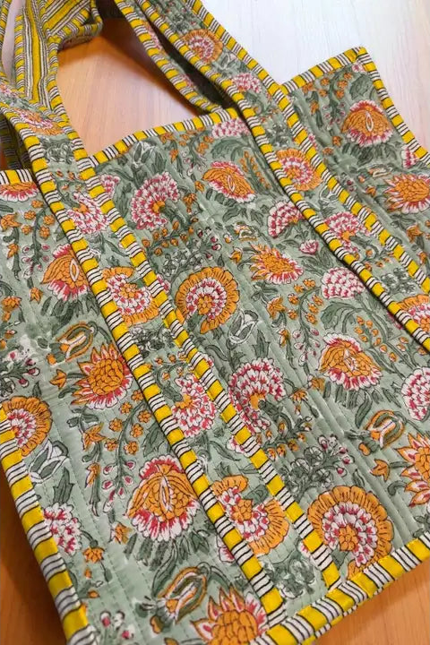 Meadow Quilted Tote Bag