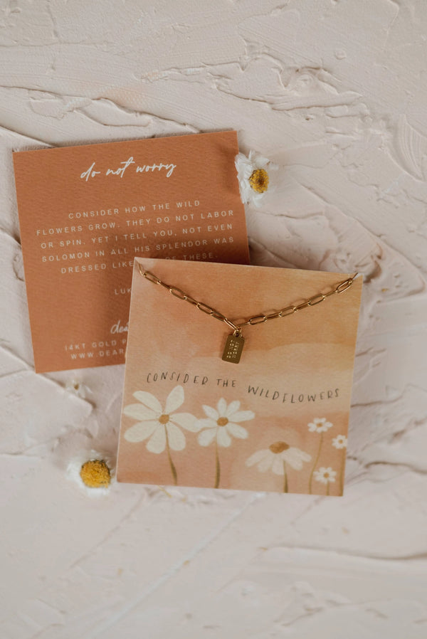 Pray Big Mini Tag Necklace | Dear Heart