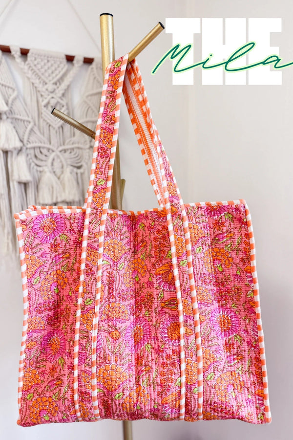 Mila Quilted Tote Bag