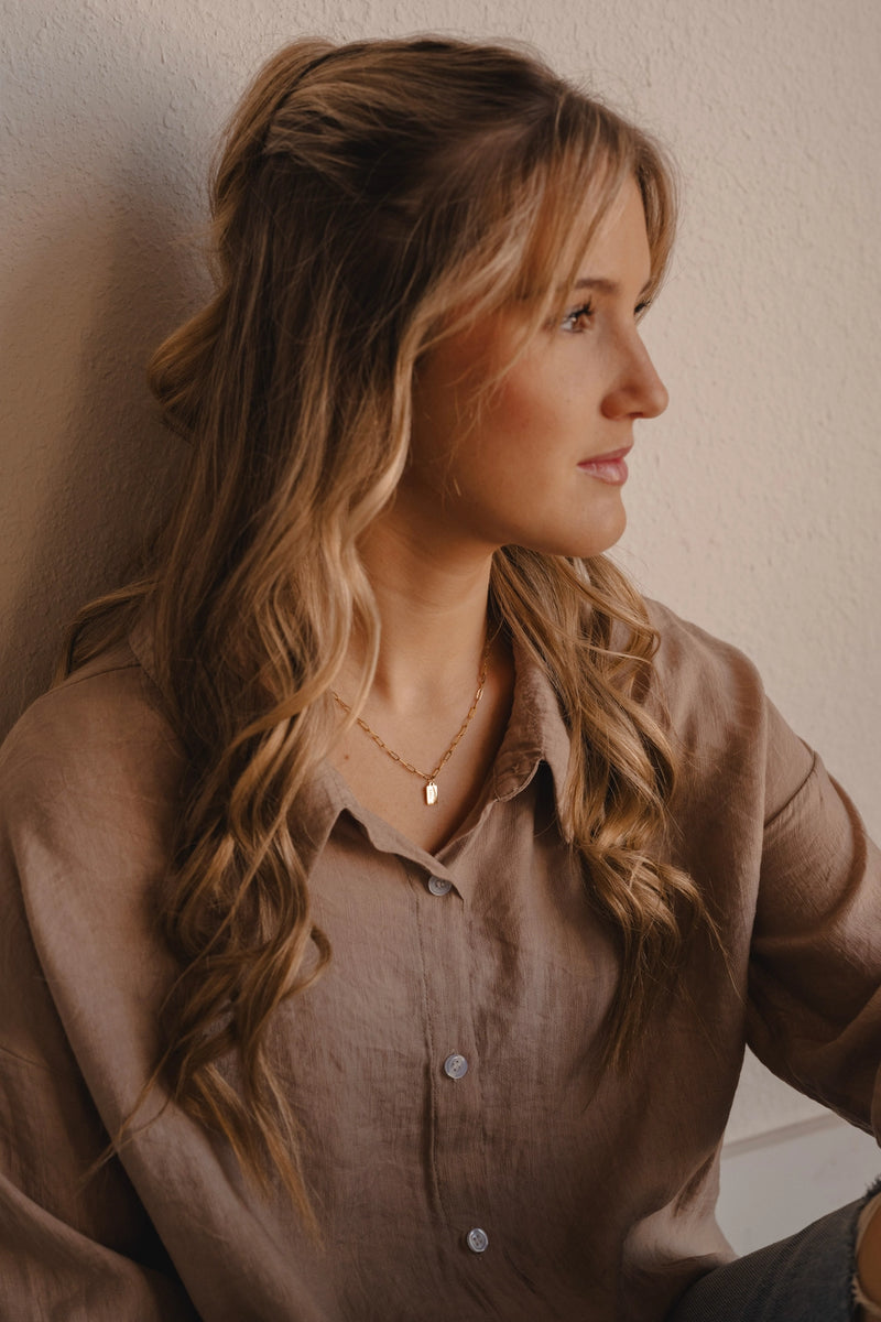 Pray Big Mini Tag Necklace | Dear Heart