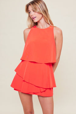 'Incredible Moment' Romper - Bright Red