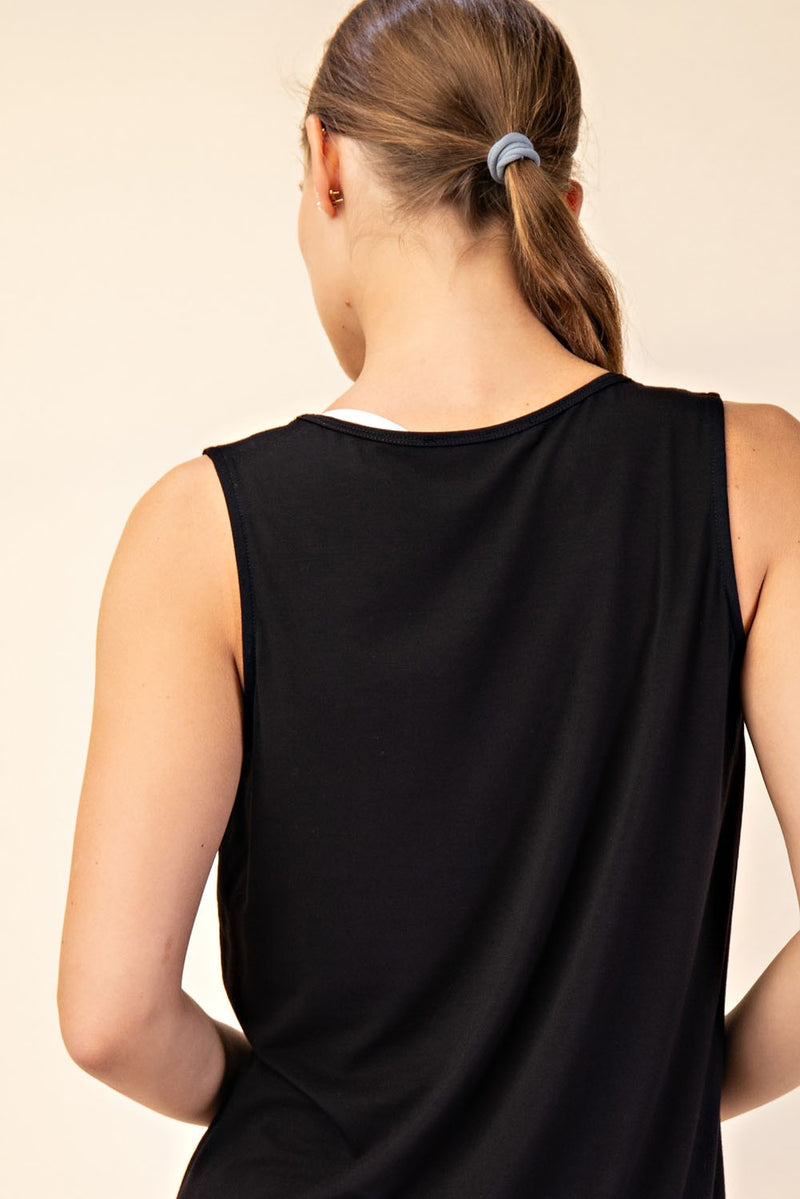 'With the Flow' Tank - Black