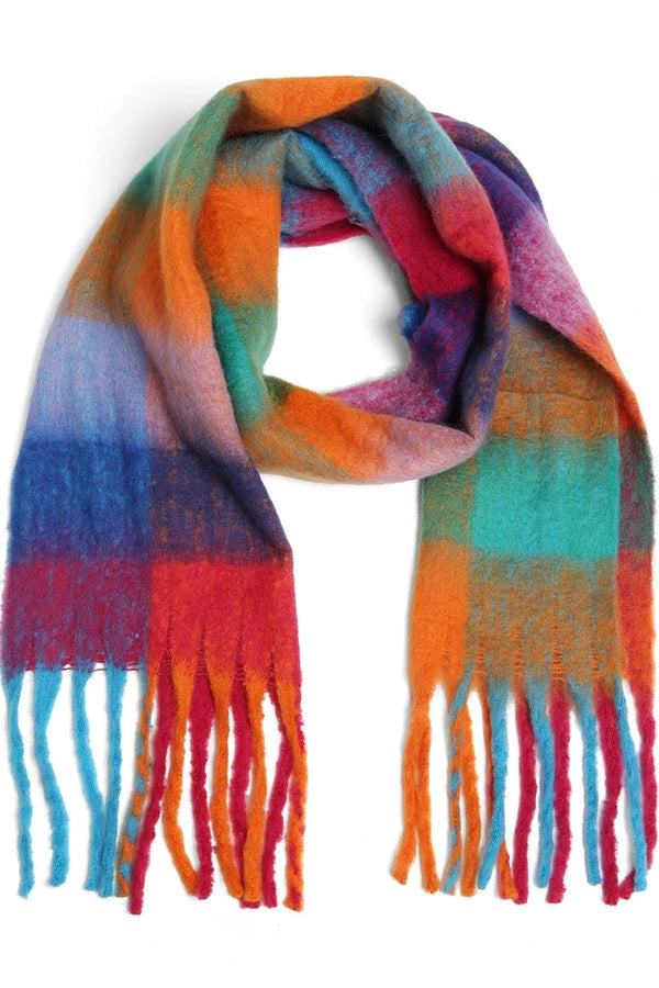 Plaid Scarf - Oranges