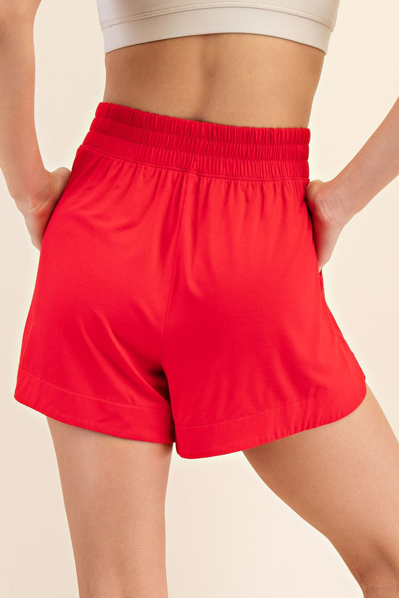 'Take it Easy' Shorts - Red