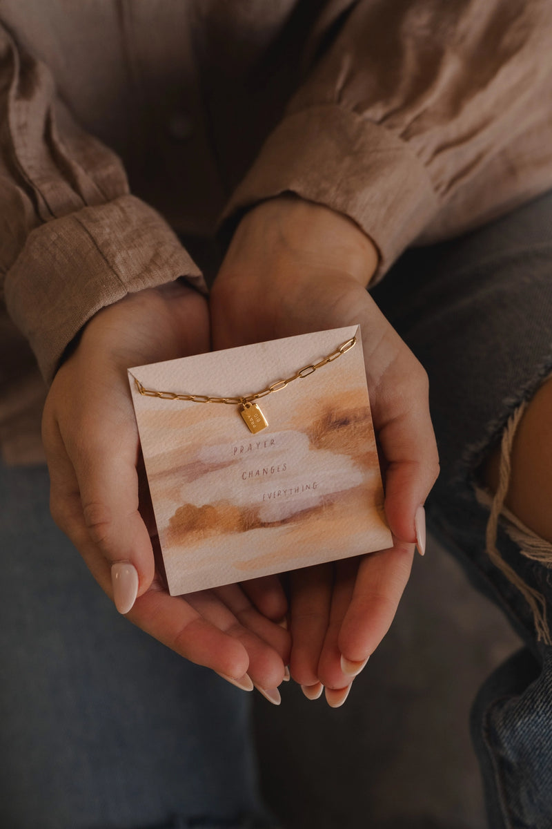 Pray Big Mini Tag Necklace | Dear Heart