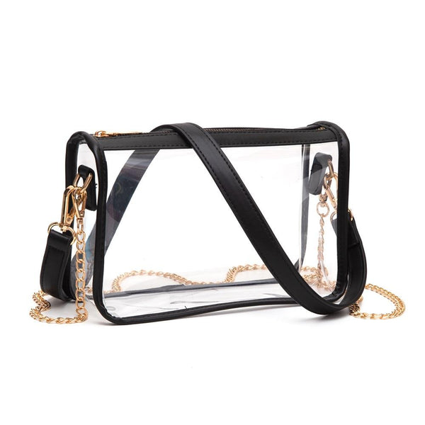 Clear Crossbody Bag - Black