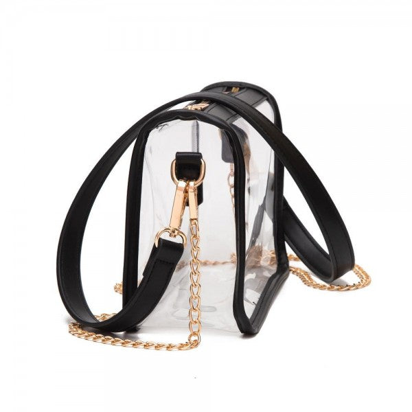 Clear Crossbody Bag - Black