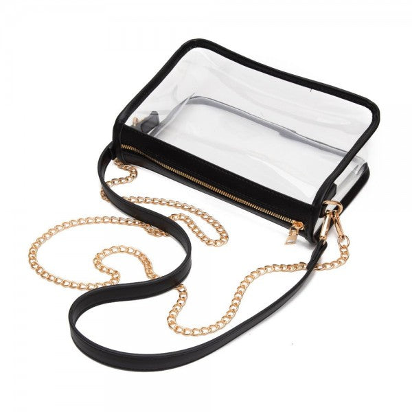Clear Crossbody Bag - Black