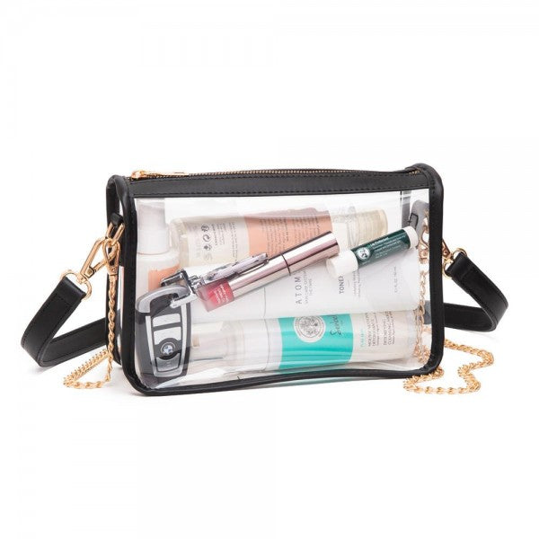 Clear Crossbody Bag - Black