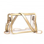 Clear Crossbody Bag - Gold
