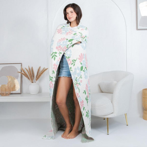 'In Bloom' Floral Blanket