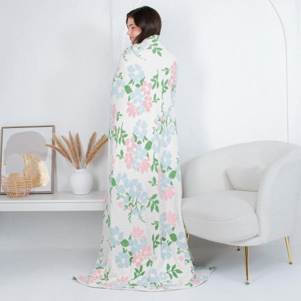 'In Bloom' Floral Blanket