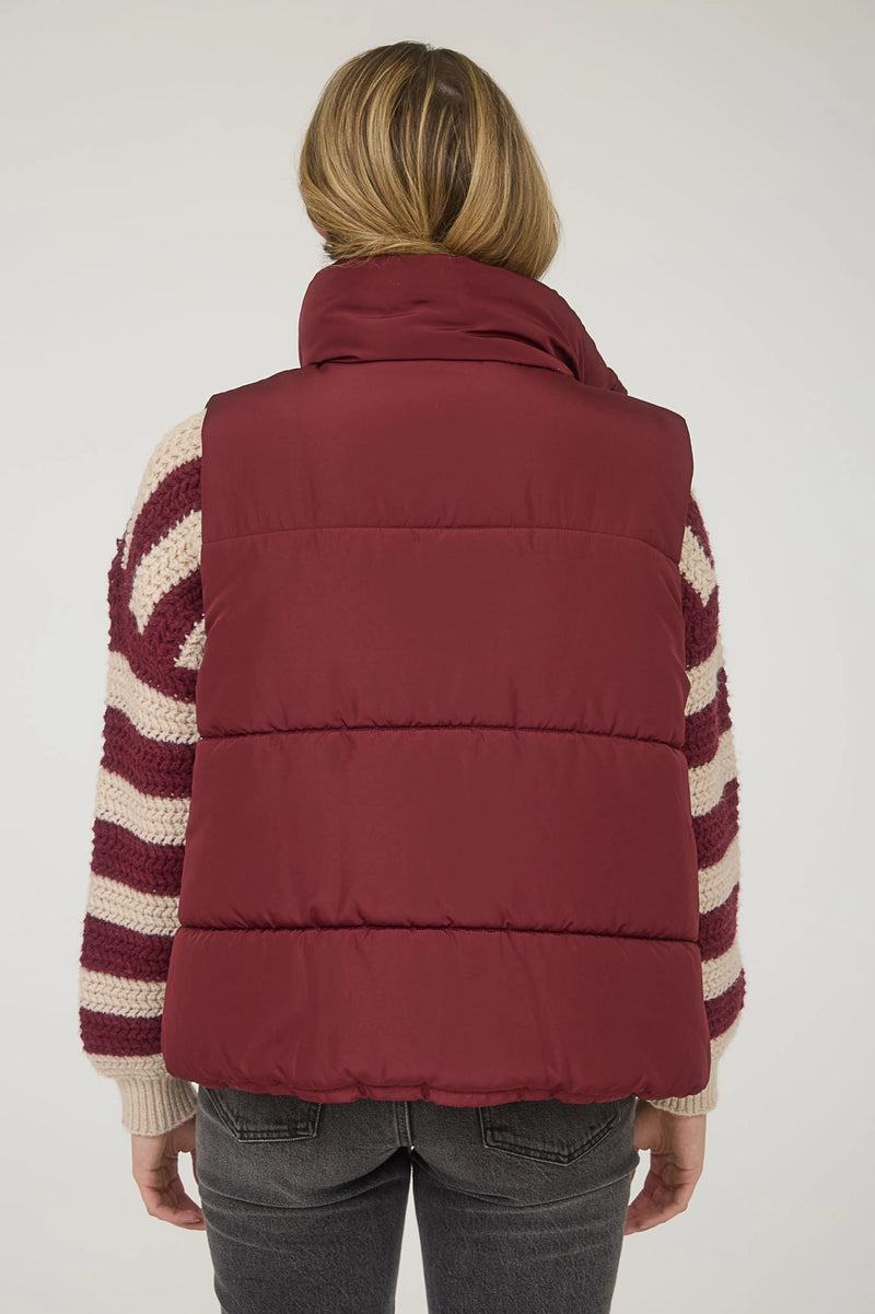 Puffer Vest - Burgundy