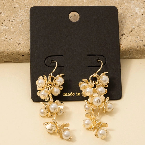 Pearl Cluster Earrings