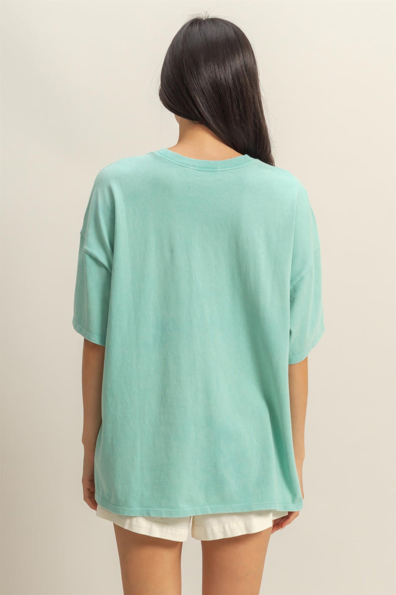 Oversized Tee - Turquoise