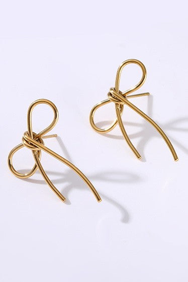 Tarnish Free Bow Earrings
