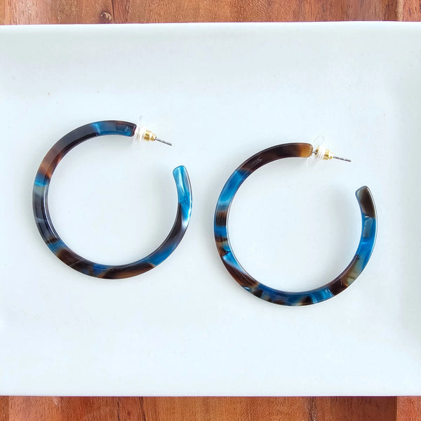 Cameron Hoops - Mocha & Blue