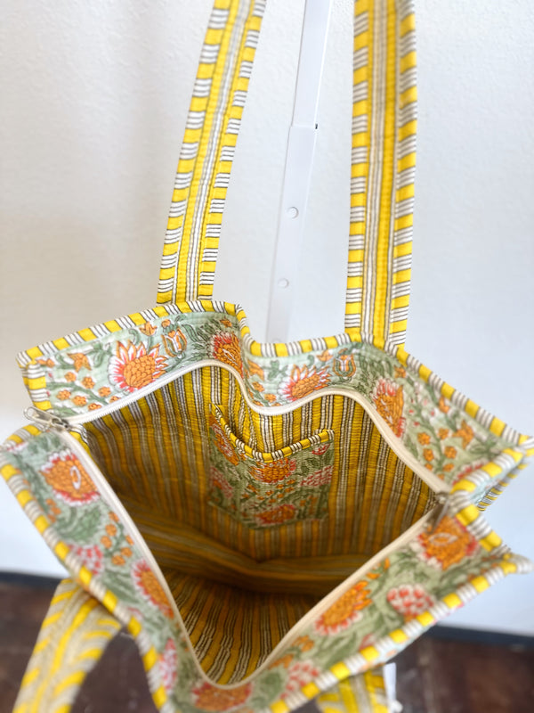 Meadow Quilted Tote Bag