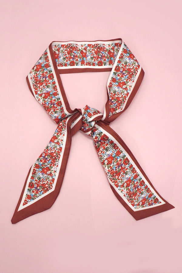 Twilly Scarf - Red Floral