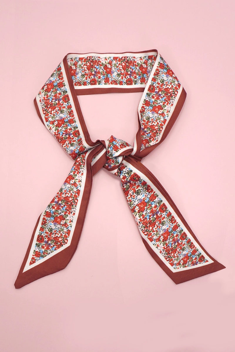 Twilly Scarf - Red Floral